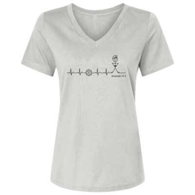 Relaxed organic v-neck t-shirt for Women Thumbnail