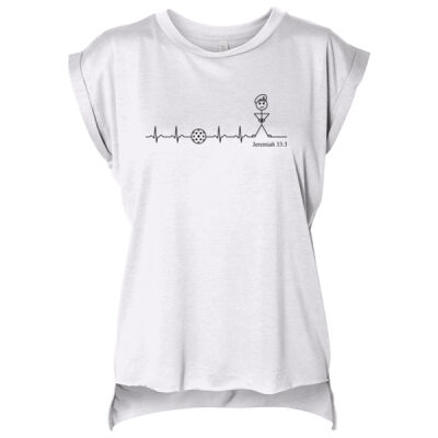 Taeyobox Muscle Woman T-Shirt with Pickle ECG Design Thumbnail